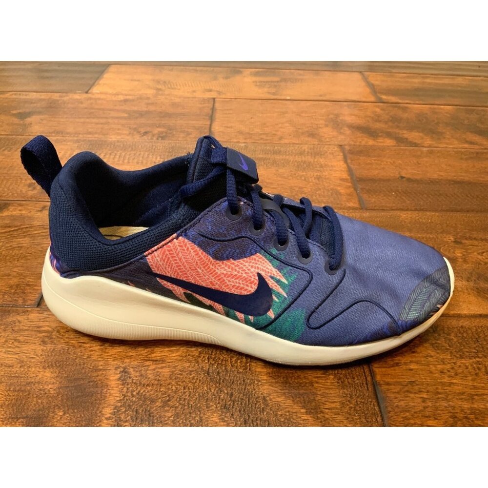 Nike Kaishi 2.0 Blue Pink Floral Lace-Up Athletic Low Top Sneakers, Size 8